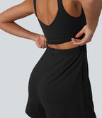 Combinaison décontractée à col en V avec soutien-gorge intégré et poches - Édition Easy Peasy