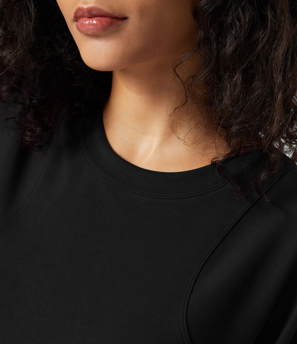 Sweatshirt Casual Solide à Manches Raglan et Col Rond