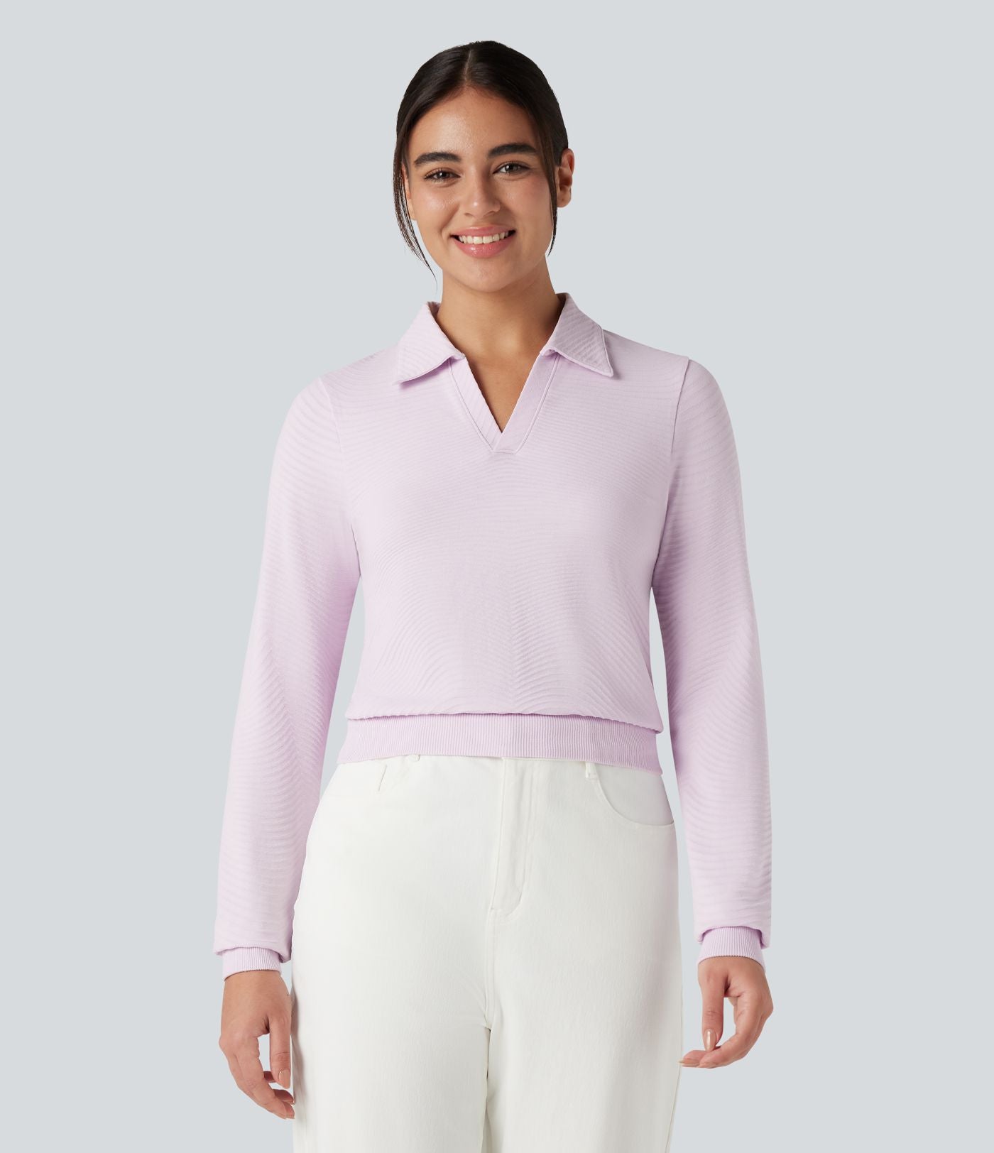 Haut de sport polo à manches longues sans couture OneForm Seamless Flow