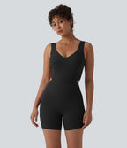 Combinaison moulante de sport Halara UltraSculpt™ dos nu avec bretelles croisées, ventre plat, effet push-up fessier, coussinets non amovibles et poches – Easy Peasy