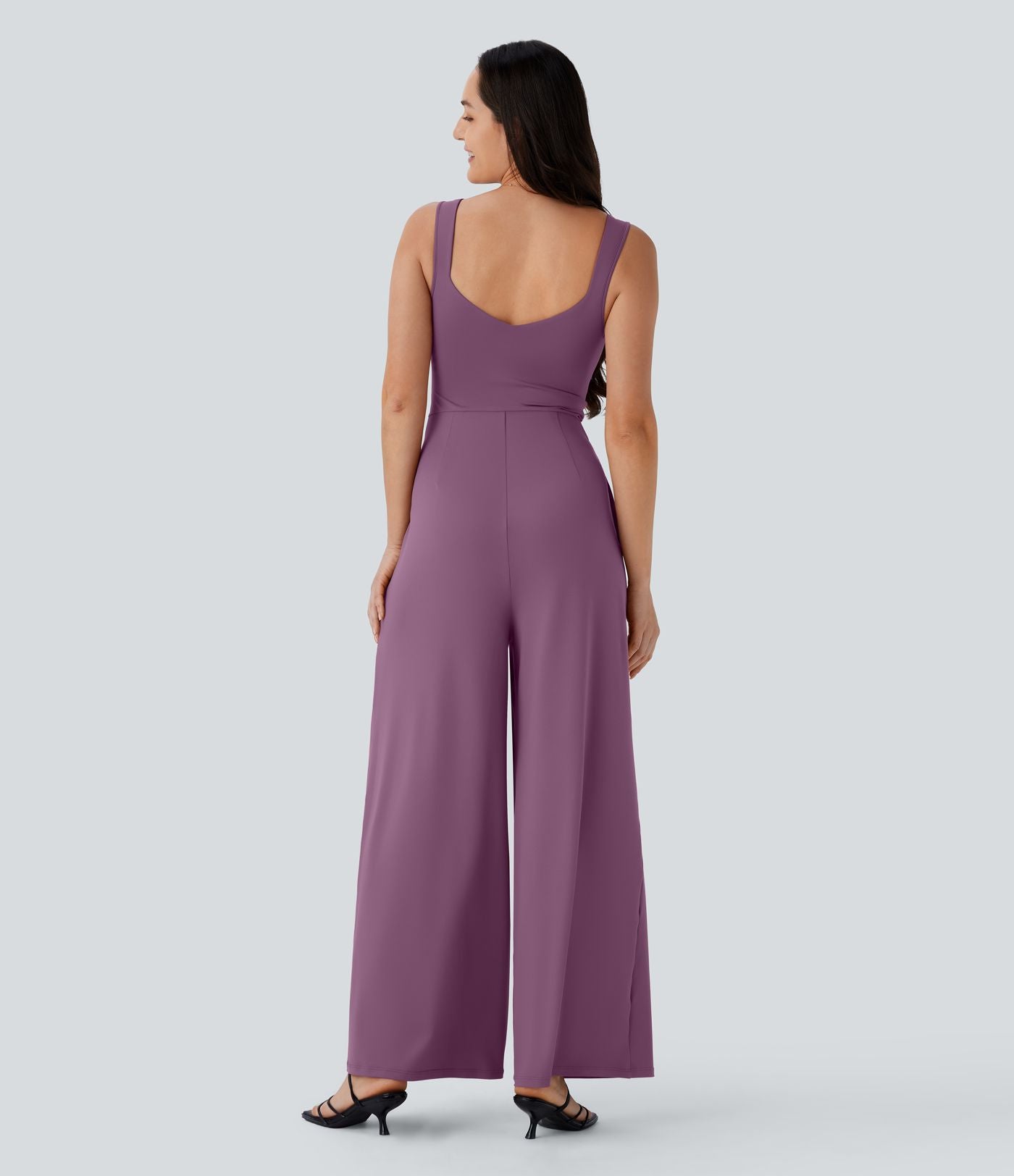 Combinaison décontractée dos nu avec poches latérales
