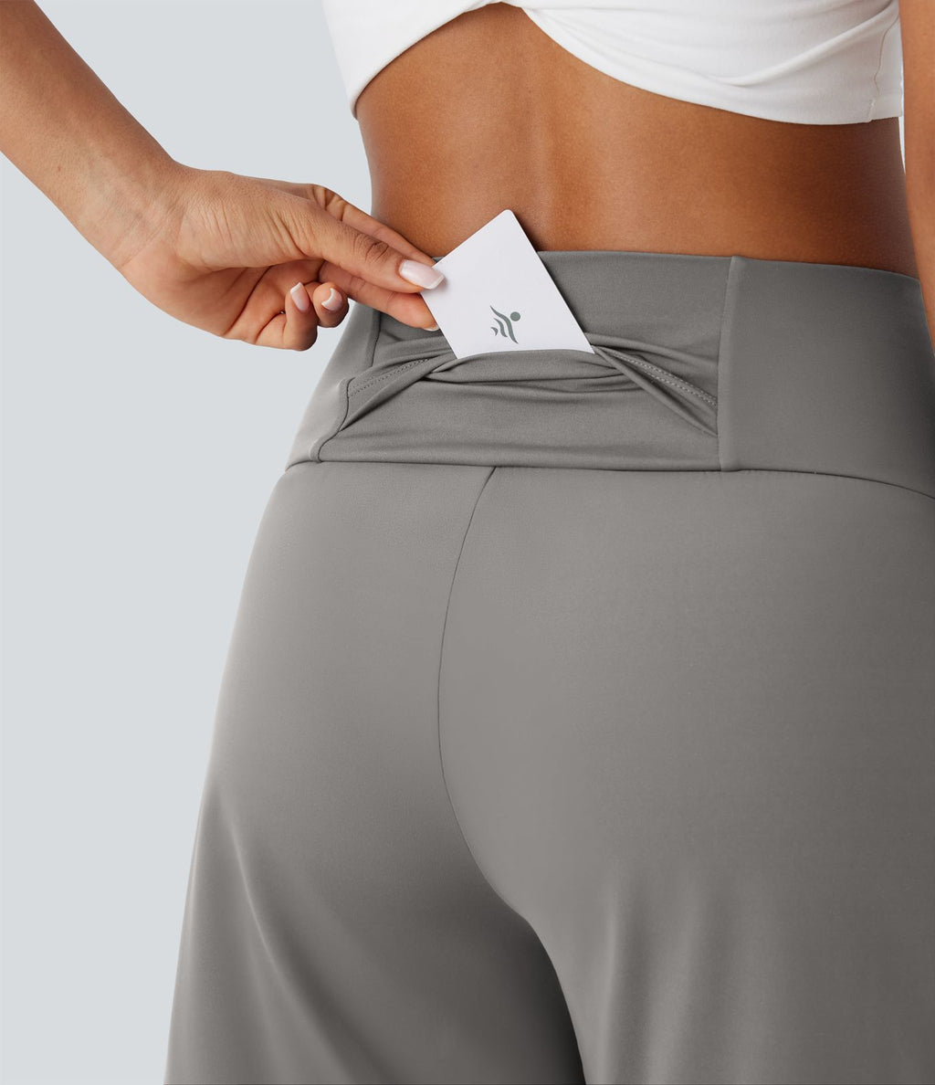 Bermuda SoftlyZero™ Airy de yoga taille haute avec poches multiples et effet frais InstantCool