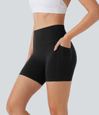 Short de yoga Softlyzero™ 12,5cm taille haute avec doubles poches - Protection UPF50+