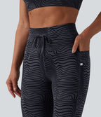 Legging de yoga Halara UltraSculpt™ taille haute avec cordon de serrage imprimé zèbre avec poches