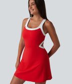 Robe de tennis mini SoftlyZero™ Airy 2-en-1 color block à effet frais InstantCool, brassière intégrée et poches, accès facile Easy Peasy