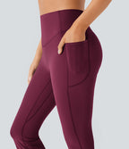 Pantalon de yoga à coupe bootcut gainant galbant taille haute avec effet scrunch et poches Halara UltraSculpt™