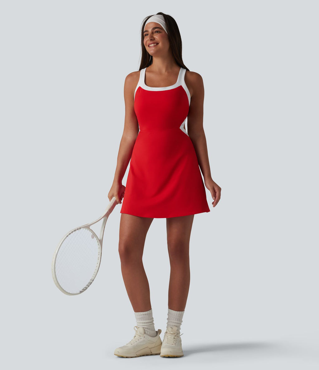 Robe de tennis mini SoftlyZero™ Airy 2-en-1 color block à effet frais InstantCool, brassière intégrée et poches, accès facile Easy Peasy