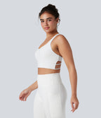 Brassière de sport yoga soutien souple dos nageur à bretelles croisées bonnets A-C