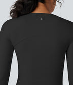 Top de sport yoga SoftlyZero™ Plush manches longues avec trous pouces