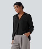 Chemise de travail col V manches longues avec poches