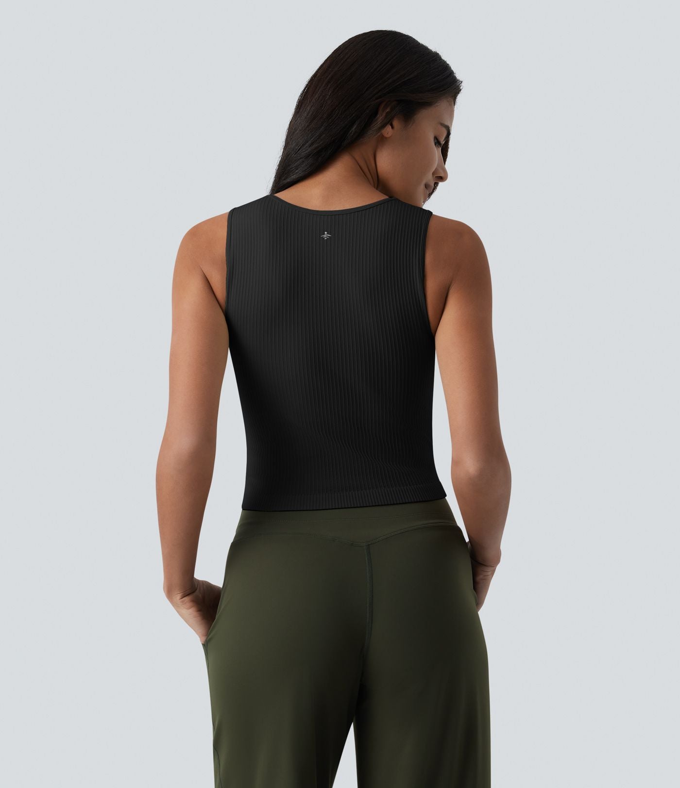 OneForm Débardeur de yoga sans coutures côtelé col V