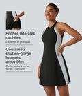 Robe de tennis courte 2-en-1 SoftlyZero™ Airy effet frais InstantCool avec brassière intégrée, color block et poches, accès facile Easy Peasy, protection solaire UPF50+