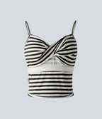 Débardeur de sport rayé avec soutien-gorge intégré