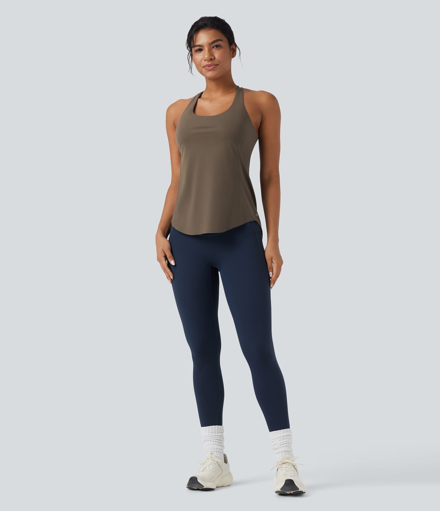 Débardeur running Halara UltraSculpt™ col rond dos croisé bonnets E-G