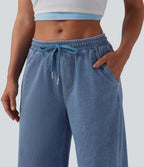 Jogging taille basse Halara Flex™ jambes larges, effet sparkle, avec poches
