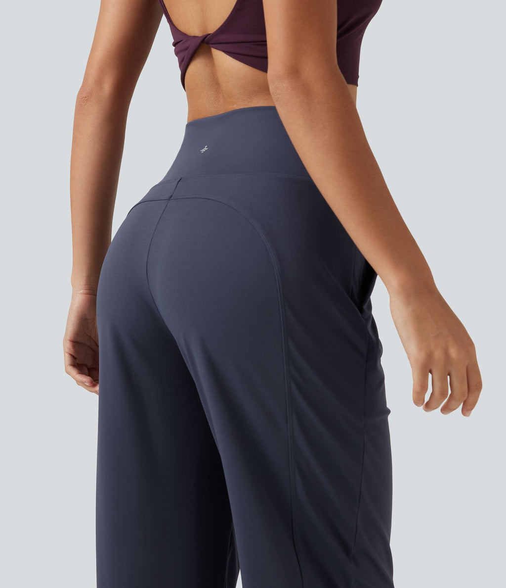 Pantalon de running court effet frais InstantCool taille haute à séchage rapide avec cordon intérieur, ourlet arrondi, poches et protection solaire UPF50+