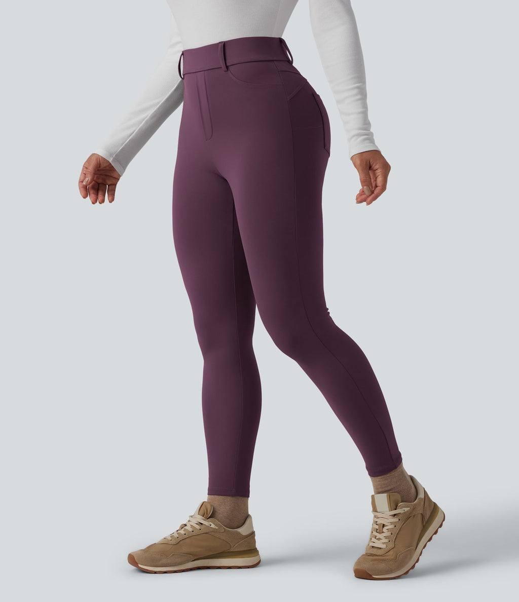 Legging thermique SoftlyZero™ Plush 7/8 taille haute avec poches