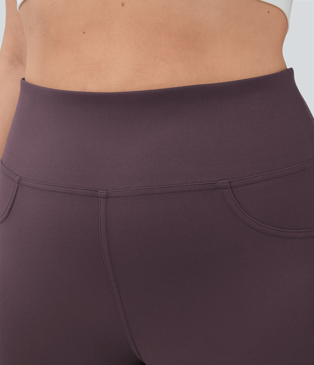 Legging yoga évasé grande taille taille haute DayStretch avec poches