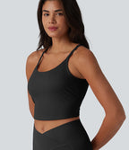 Brassière de yoga courte col U avec découpes et brassière intégrée