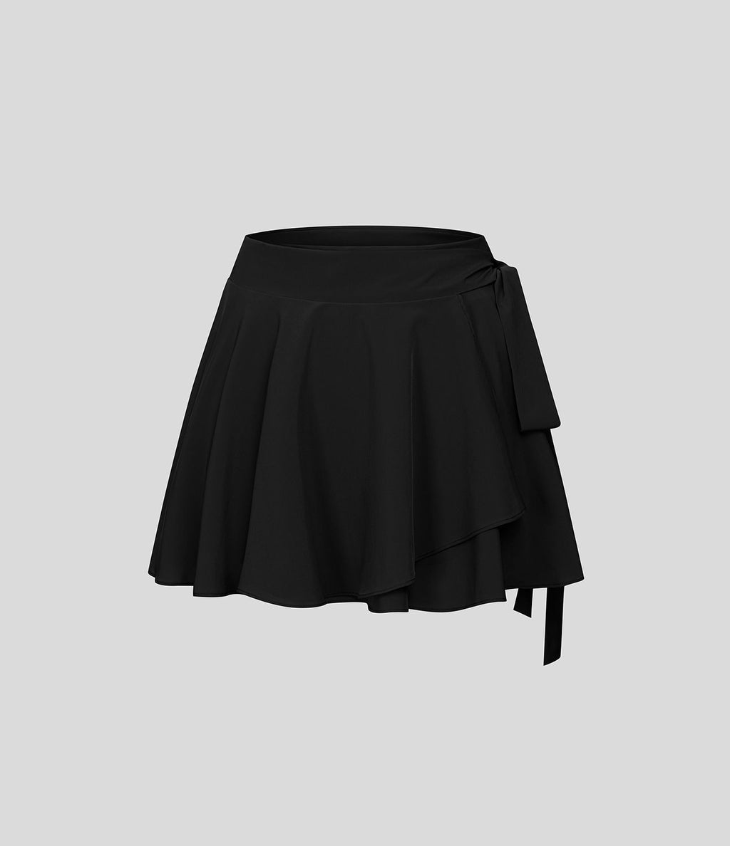 Breezeful™ Jupe Évasée Casual Taille Haute 2 en 1 Poche Latérale Séchage Rapide