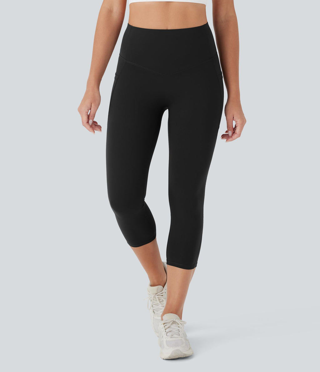 Legging corsaire d'entraînement gainant galbant taille haute avec poches Halara UltraSculpt™