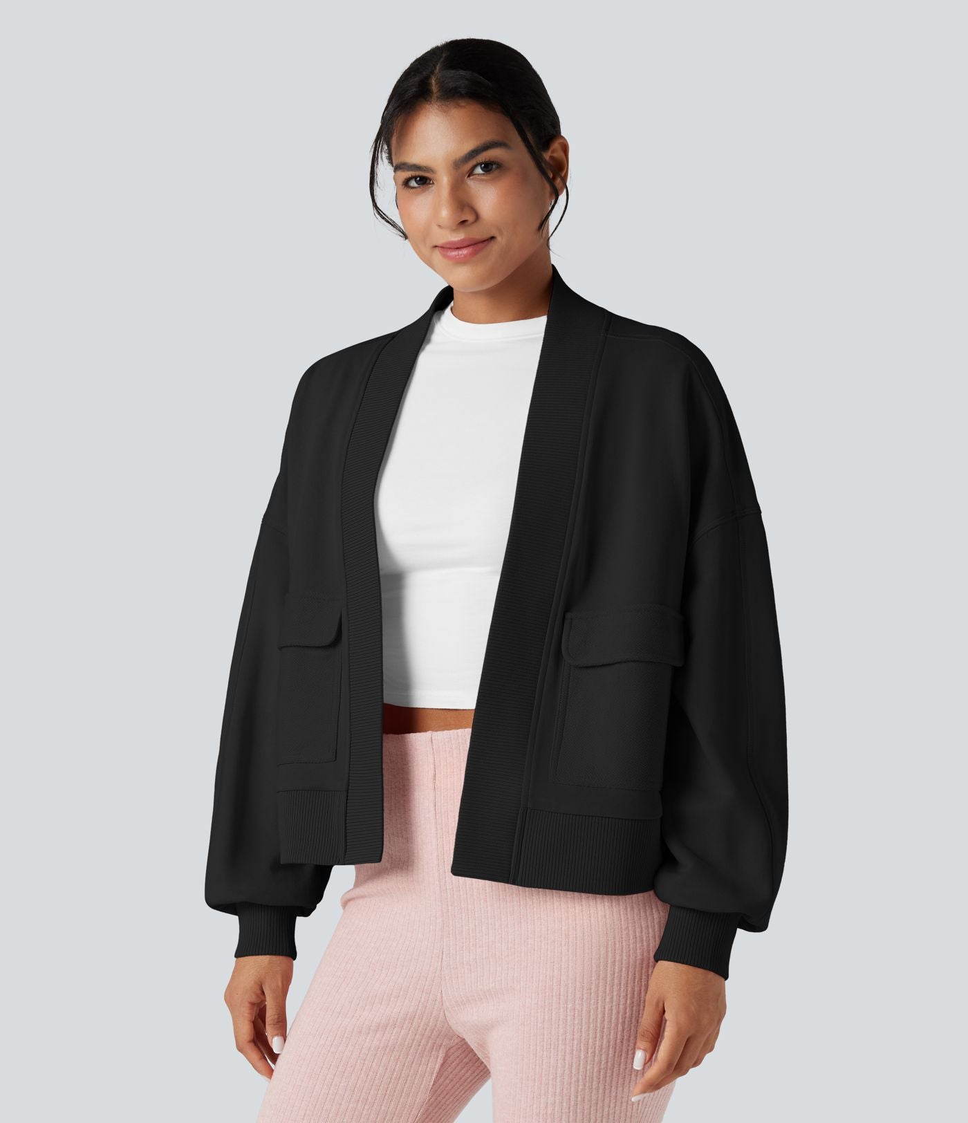 Sweat-shirt oversize manches longues avec poches