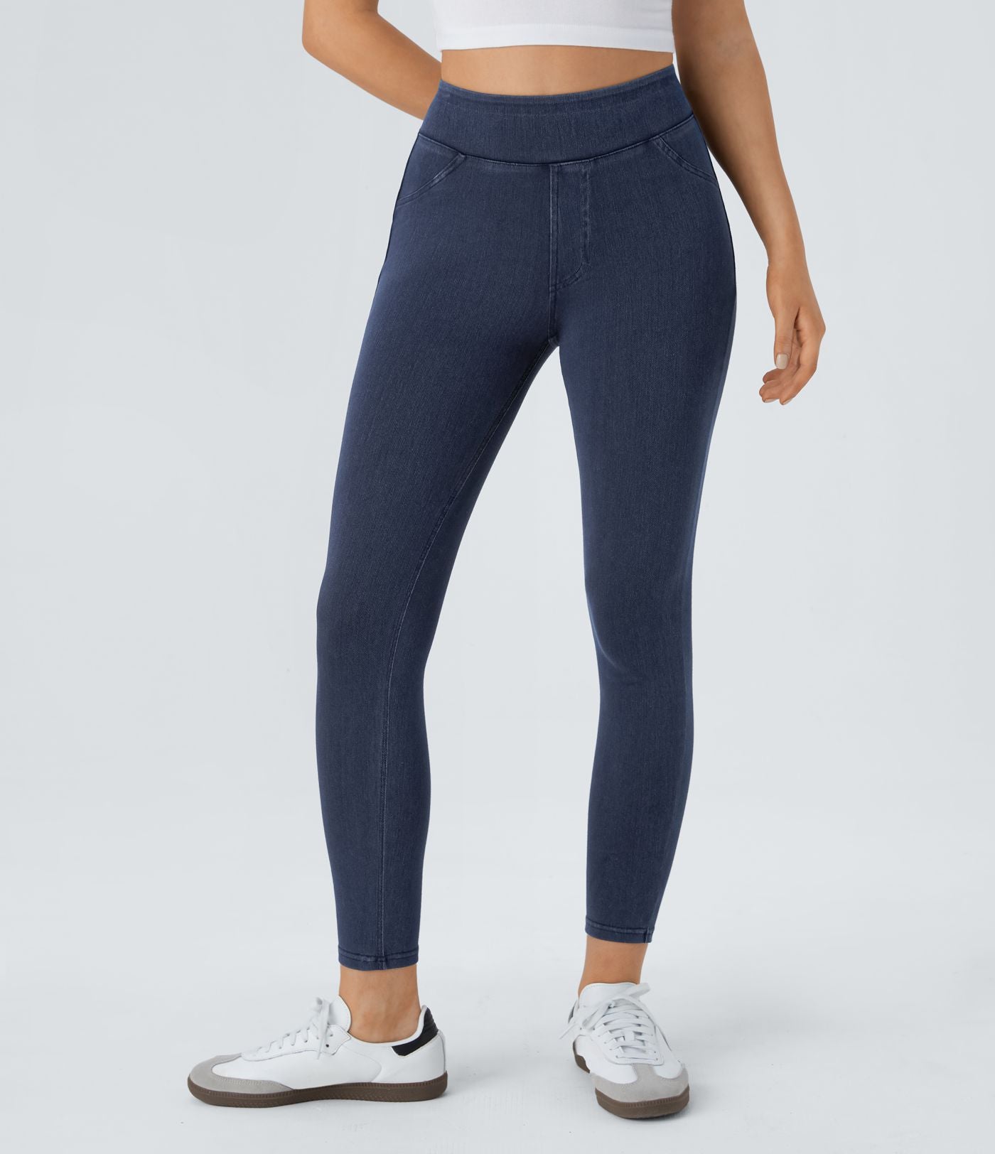 Halara Flex™ Jegging Casual Taille Haute Tricot Extensible Poche Latérale Arrière