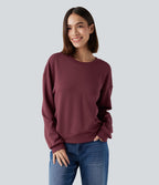 Sweat-shirt décontracté SpacerTek™ col rond, manches longues avec twist dans le dos