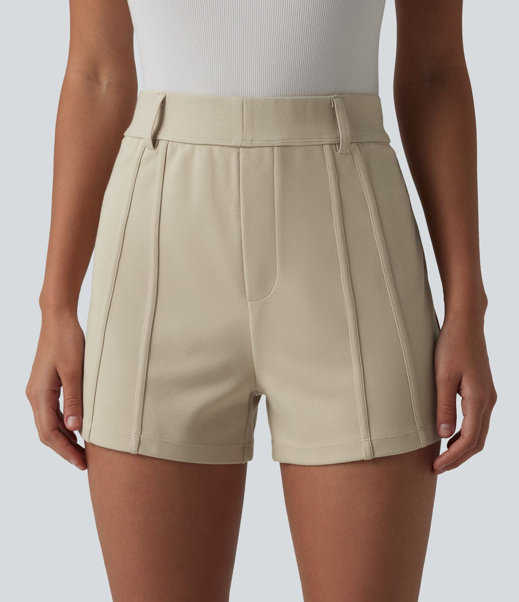 Short tailleur taille haute avec poches