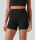Short cycliste de yoga gainant côtelé taille haute UltraSculpt™ 12,5 cm avec poches