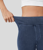 Legging en denim taille haute Halara Flex™ Denim Heat avec poches