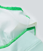 Robe de bain courte 2-en-1 dos nu ajourée