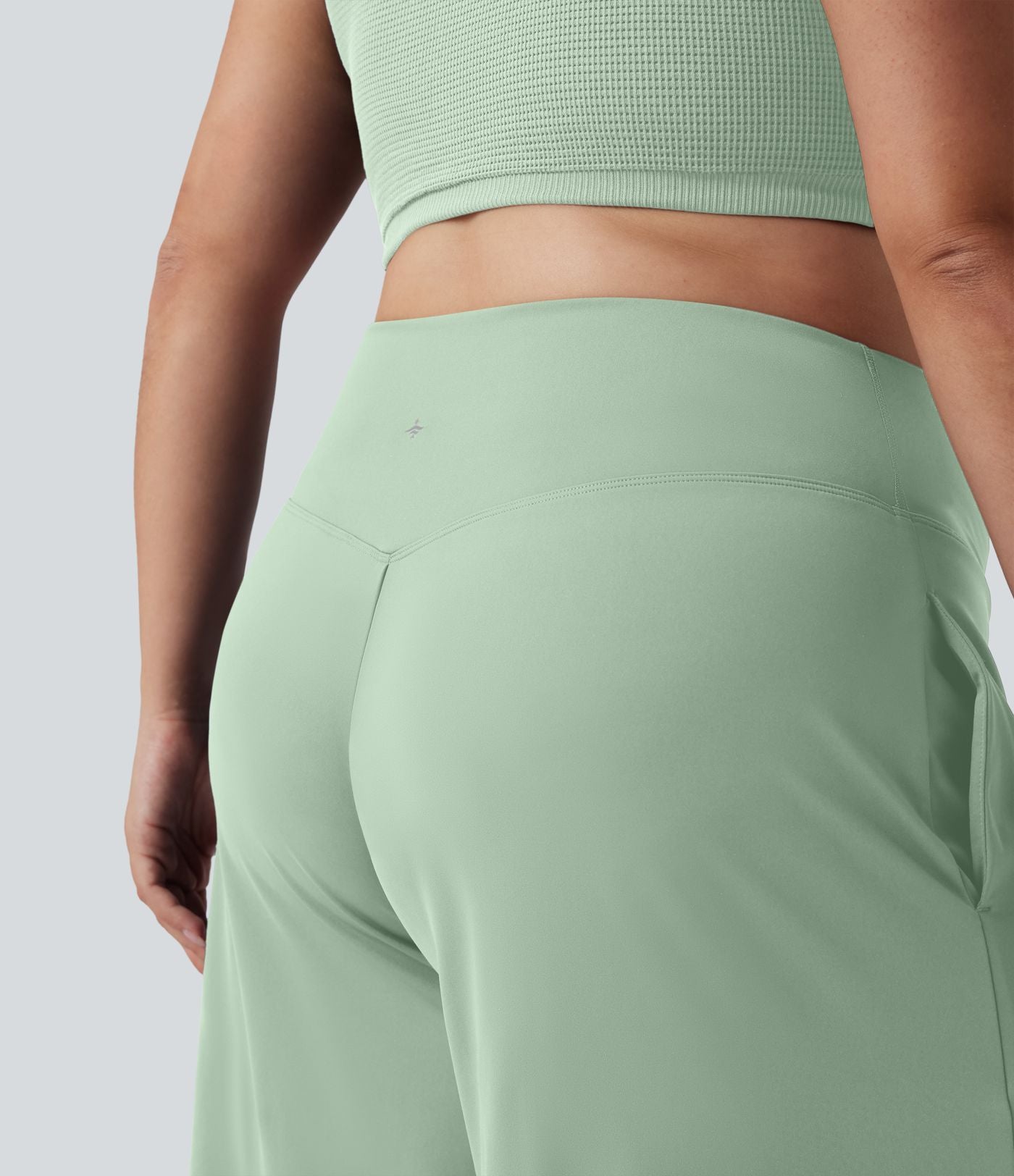 Pantalon corsaire grande taille large SoftlyZero™ Airy taille haute croisée effet frais InstantCool avec poches