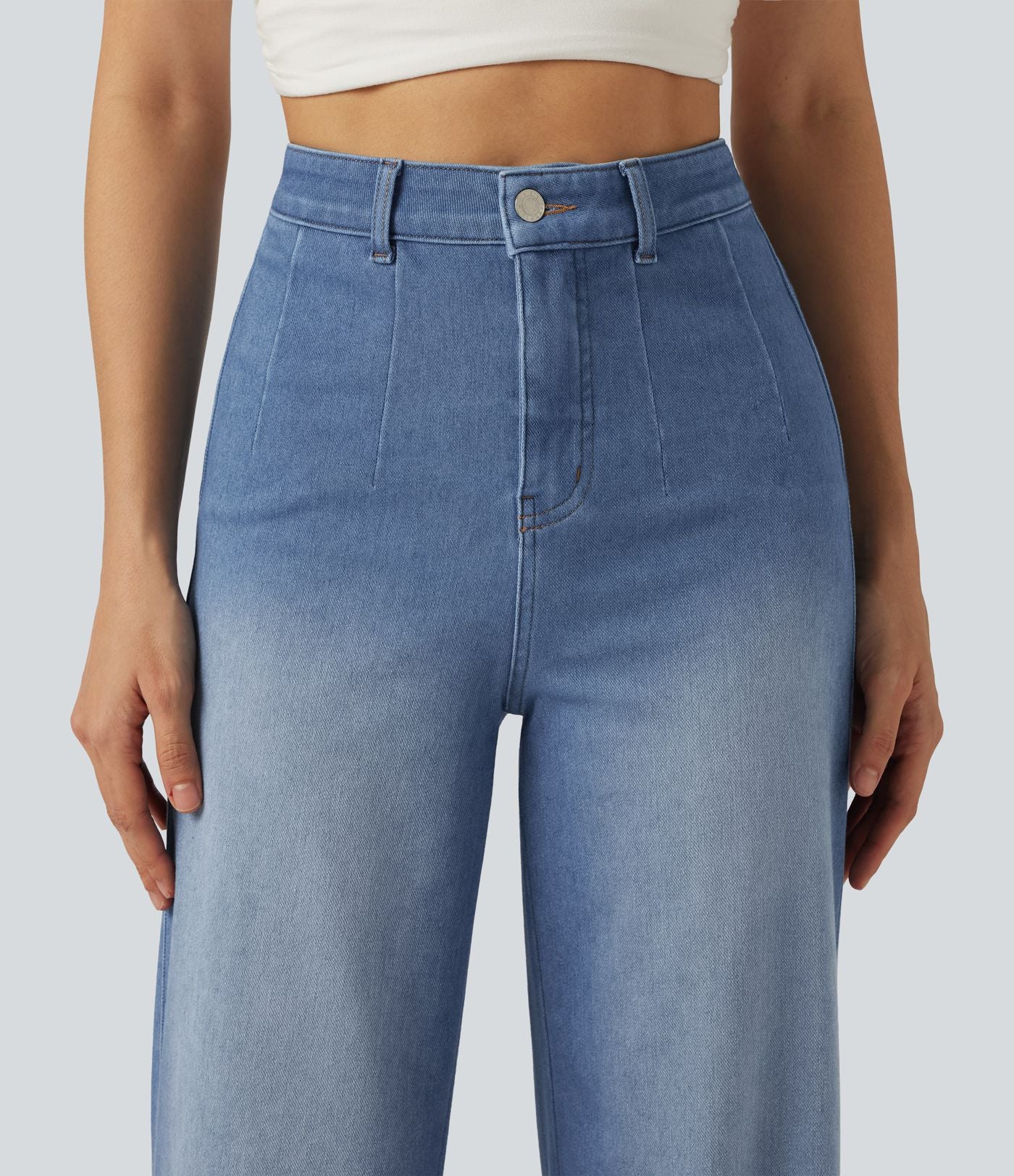 Jean large Halara Flex™ taille haute gainant avec poches
