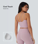 Débardeur de yoga court Halara UltraSculpt™ Cool dos nu à séchage rapide - UPF50+