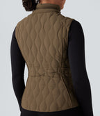 Gilet matelassé running PuffFlex col montant avec zip pliable avec poches