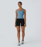 Softlyzero™ Plush Top Débardeur Uni Col en V Soutien-Gorge Intégré