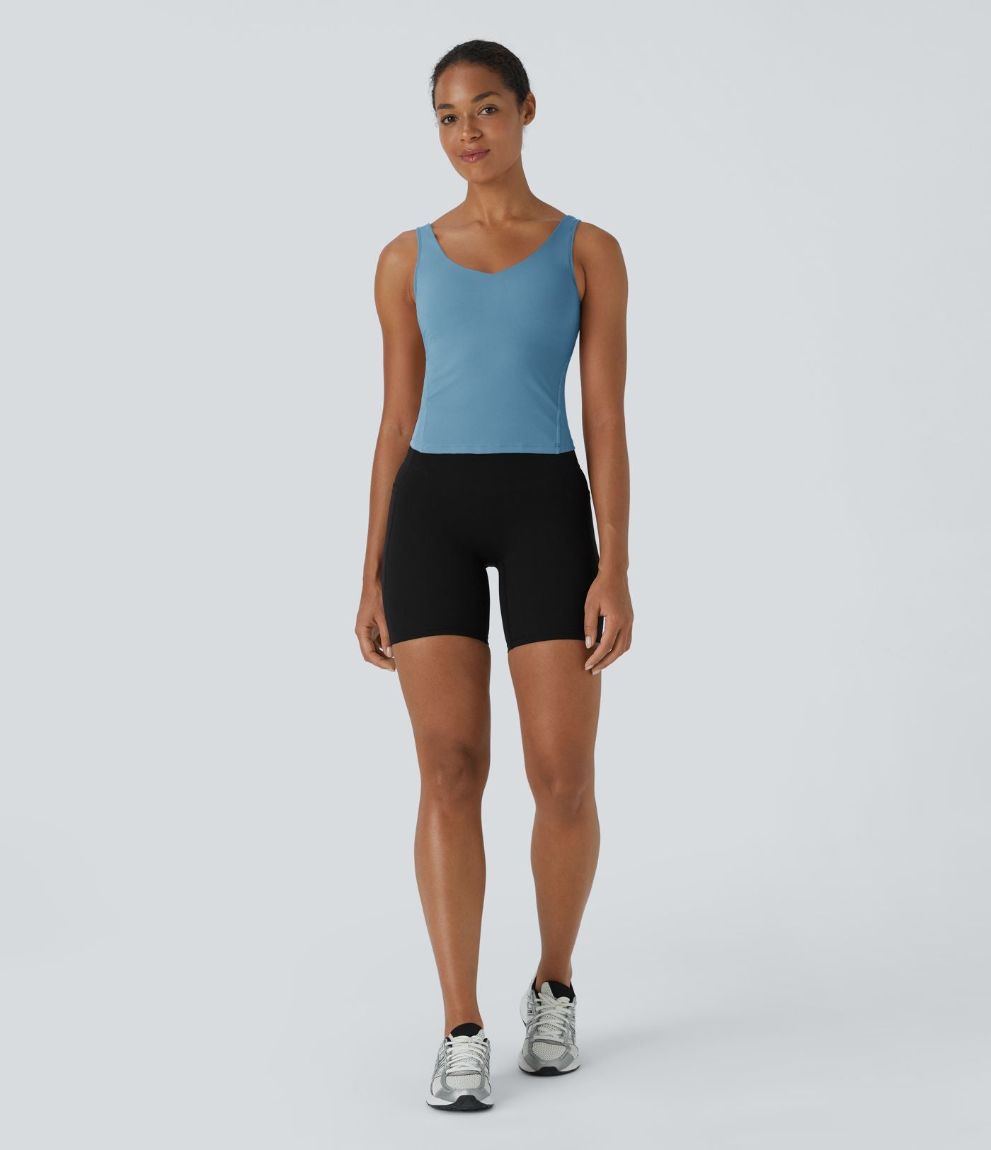 Softlyzero™ Plush Top Débardeur Uni Col en V Soutien-Gorge Intégré