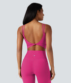 Débardeur yoga court Halara UltraSculpt™ double bretelles torsadé dos nu