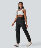 Pantalon de randonnée fuselé, taille haute, avec poches