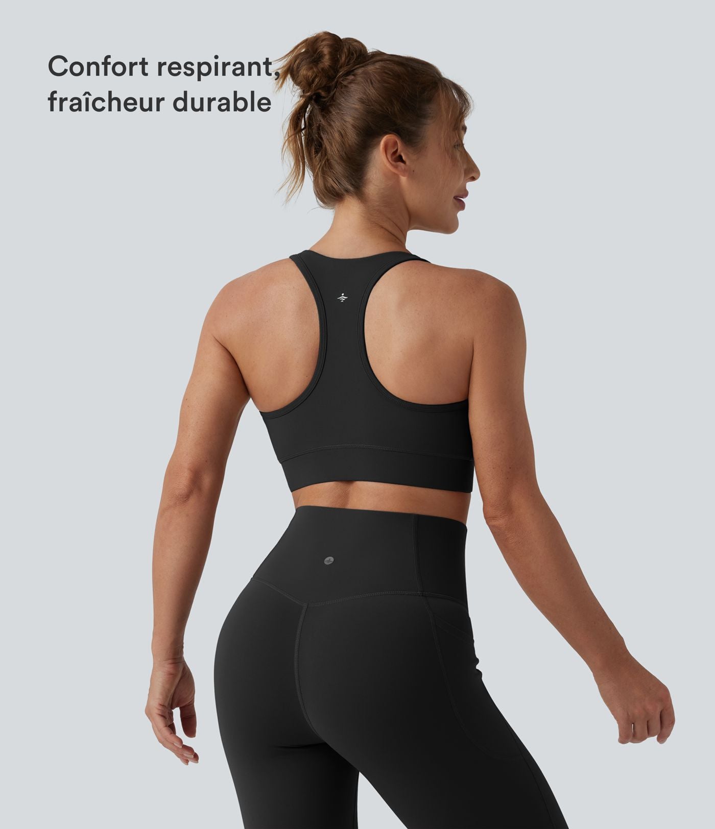Brassière de sport running Halara UltraSculpt™ maintien léger col V dos nageur bonnets E-G