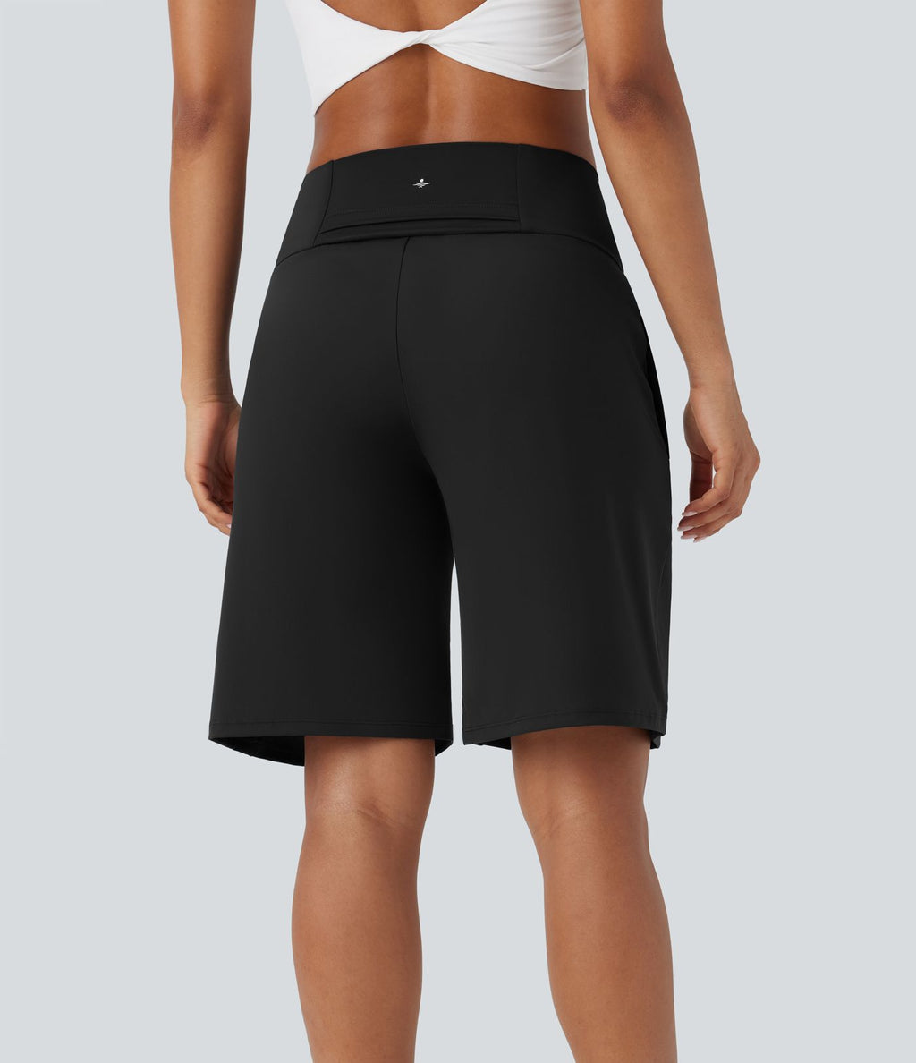 Bermuda SoftlyZero™ Airy de yoga taille haute avec poches multiples et effet frais InstantCool