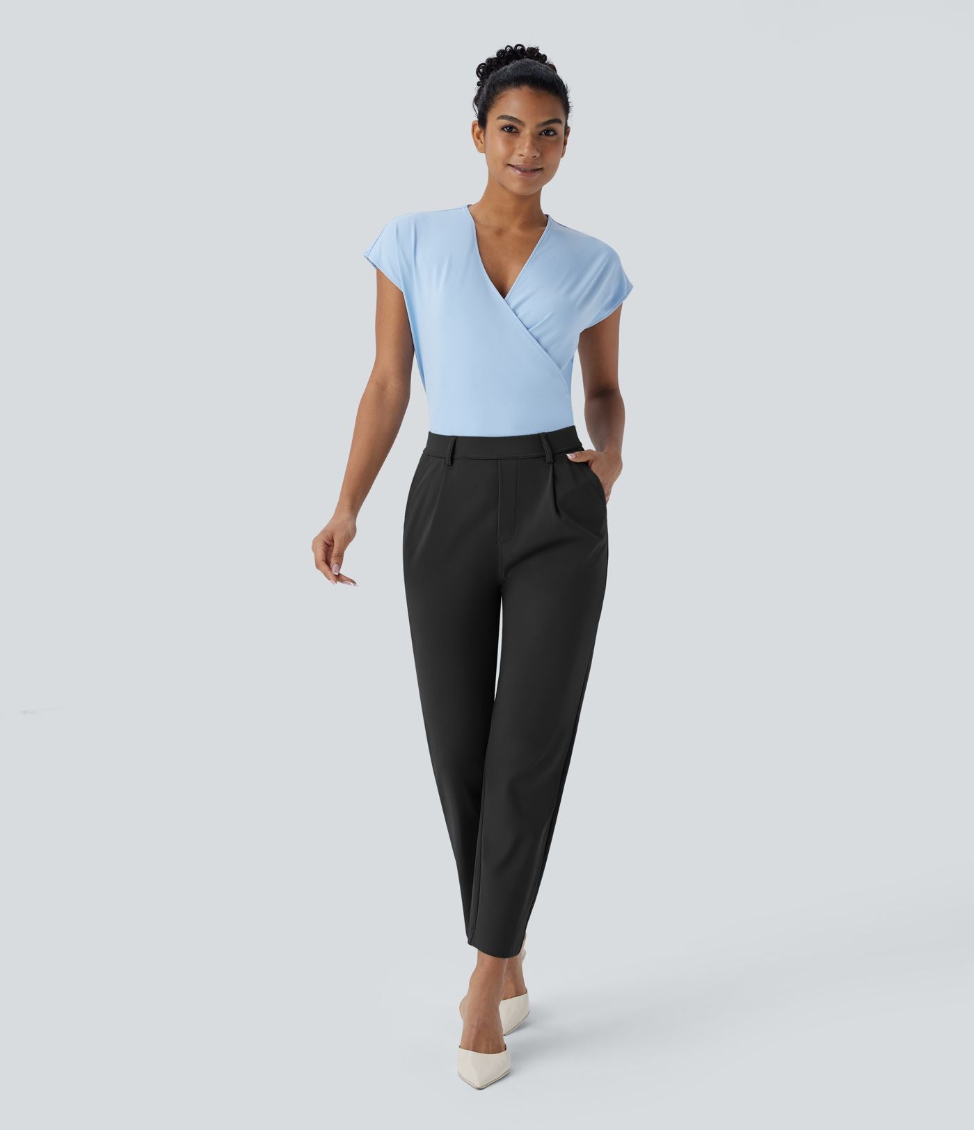 Pantalon de travail fuselé longueur cheville taille haute Halara Flex™ DayStretch avec poches