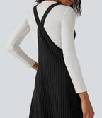 Robe de chasuble décontractée maille côtelée avec poches