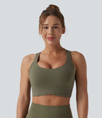 Brassière de sport push-up maintien moyen bretelles croisées ajustables Halara UltraSculpt™ bonnets E-G