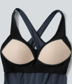 Débardeur yoga Halara UltraSculpt™ 2-en-1 push-up col V profond dos croisé