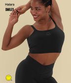 Débardeur de yoga cropped Halara X Smiley® Halara UltraSculpt™ à doubles bretelles dos torsadé ouvert
