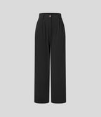 Pantalon casual taille mi-haute en maille gaufrée avec poche zippée
