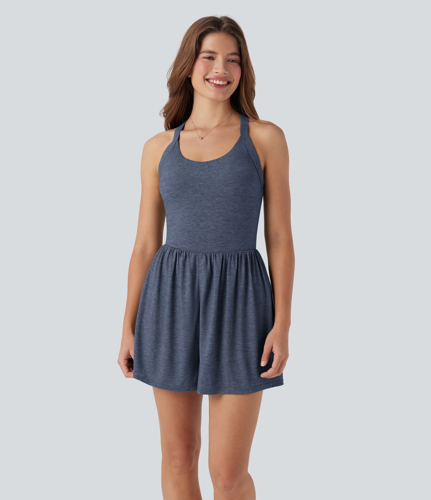 Combi-short 2-en-1 avec coussinets et poches - Édition Easy Peasy