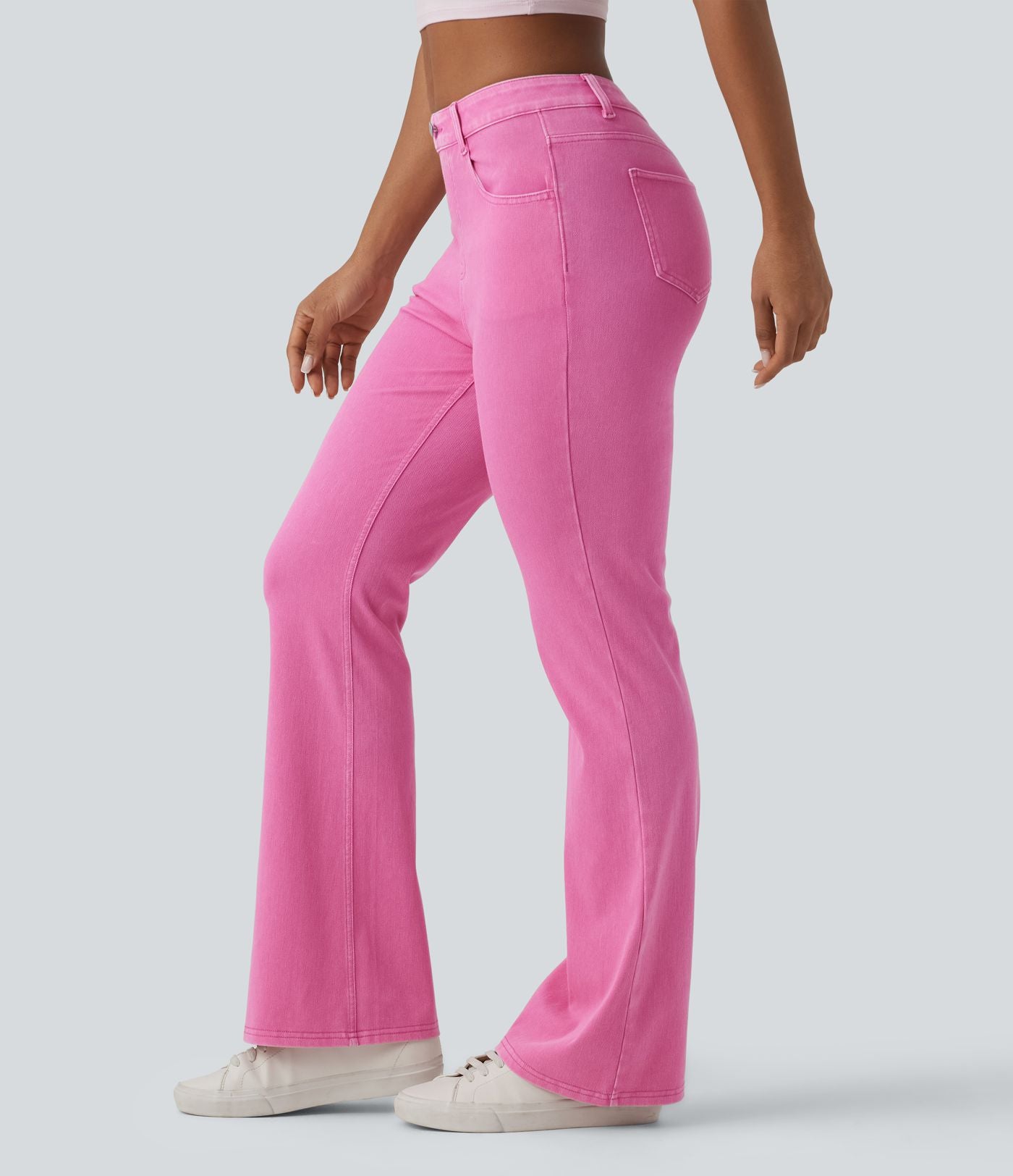 Halara Flex™ Jean évasé casual coloré taille haute avec poches